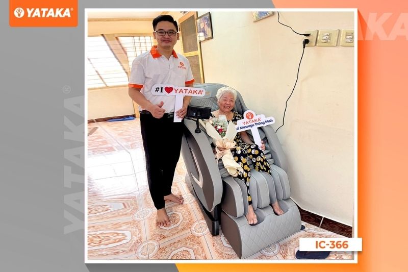 Ghế massage Yataka hỗ trợ người cao tuổi giảm đau nhức và cải thiện tuần hoàn máu