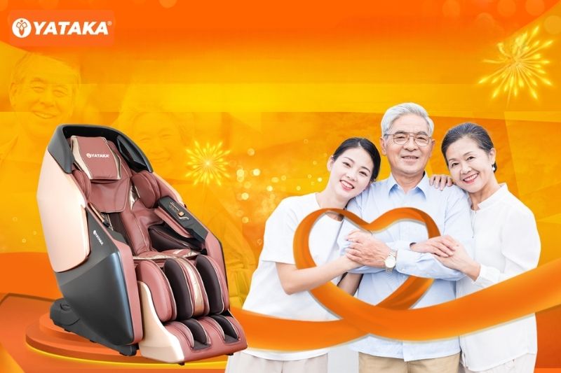Ghế massage phù hợp người cao tuổi bởi thao tác đơn giản và massage nhẹ nhàng