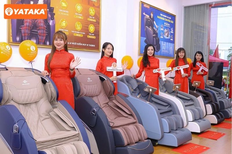 Showroom YATAKA Bình Tân trưng bày đa dạng ghế massage từ phổ thông đến cao cấp