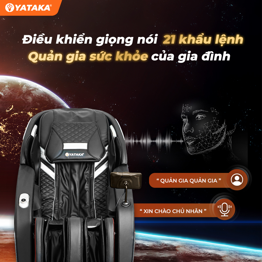 Nghệ sĩ Kim Tử Long hé lộ bí quyết hết đau mỏi cổ vai gáy nhờ ghế massage YATAKA YA-1200 14 Công nghệ điều khiển bằng giọng nói thông minh của ghế massage YATAKA YA-1200