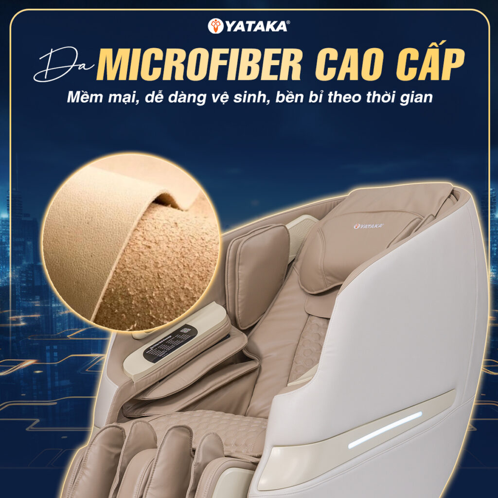 Da Microfiber cao cấp của ghế massage Nhật Bản Yataka A6