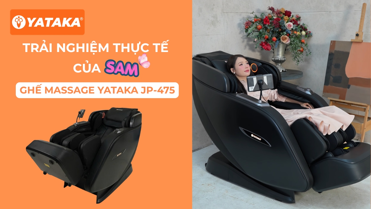 "Quản gia" đắc lực giúp Sam lấy lại năng lượng sau livestream 13 Trải nghiệm thực tế ghế Massage Yataka JP-475 của Sam